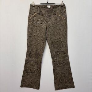 Vintage Cache Women Bootcut Flare Pants Size 4 Geometric Y2K Gypsy Artsy D002 -4